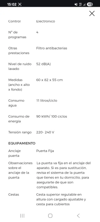 Lavavajillas Midea integrable 12 servicios