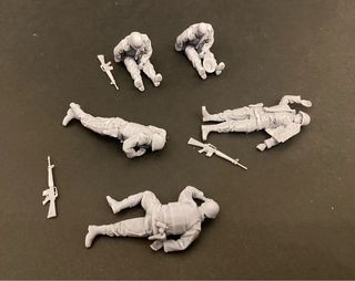 1:35 Vietnam War 5 Fallen US Soldiers 3D Printed