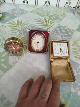 Lote 3 relojes de mesa antiguos