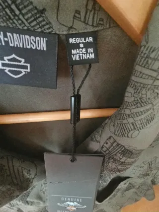 Camisa Harley-Davidson Estampada Verde Oliva