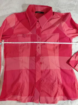 Camisa VERO MODA cuadros rojo intenso Nueva L