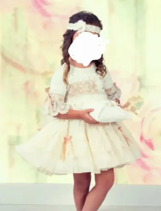 Vestido de niña con encaje para arras eventos