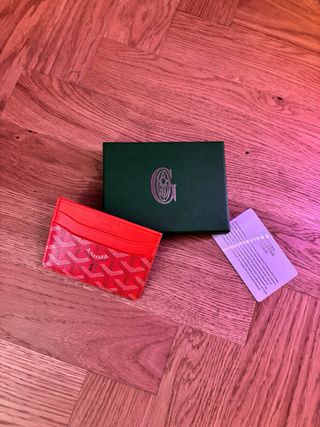 Portacarte Goyard Risso/Arancione