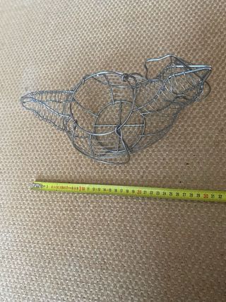 Cesta Metal Pequena Galinha Ovos