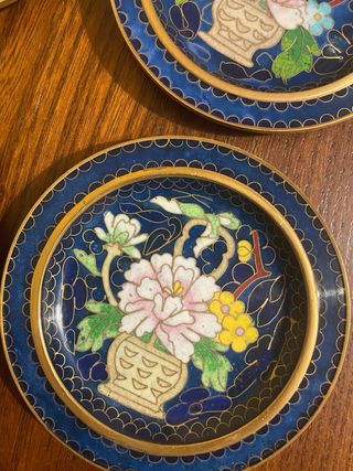 N. 6 piatti cloisonné diametro 10 cm