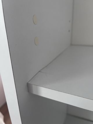 Estantería blanca con 2 puertas y 4 baldas