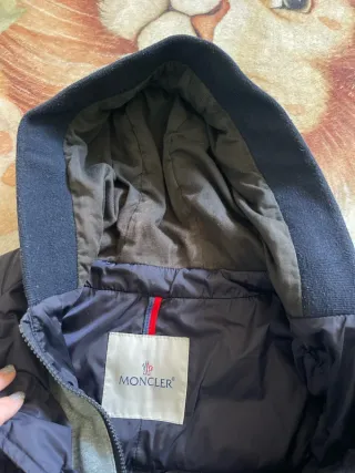 Moncler Piumino Bambino Blu Grigio 4/5 Anni