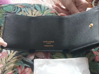 Portafoglio Saint Laurent Paris Pelle Nera