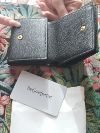 Portafoglio Saint Laurent Paris Pelle Nera