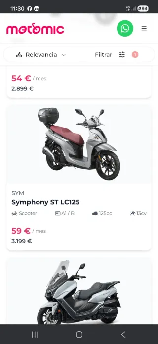 Moto Sym Symphony 125cc Scooter