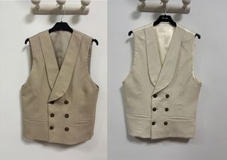 Pack 2 Chalecos 100% Lino - Crema y Tostado