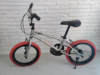 Bicicleta BMX 16 Wipe 500 Plata