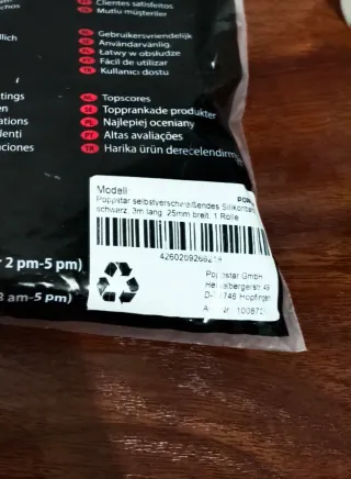 POPPSTAR Cinta de Silicona Negra