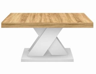 Mesa centro moderna pie X blanca centro de estilo