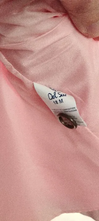 Abrigo de paño rosa para bebé