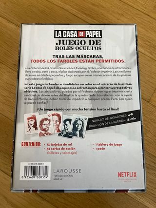 Juego de mesa La Casa de Papel: Roles Ocultos