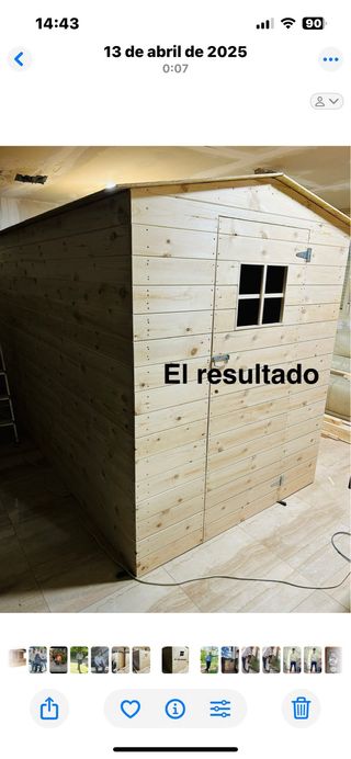Casa de madera para jardín