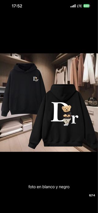 Sudadera Dior Negra Sin Estrenar