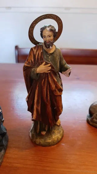 Belén Nacimiento de jesús de polvo de marmol. 20cm