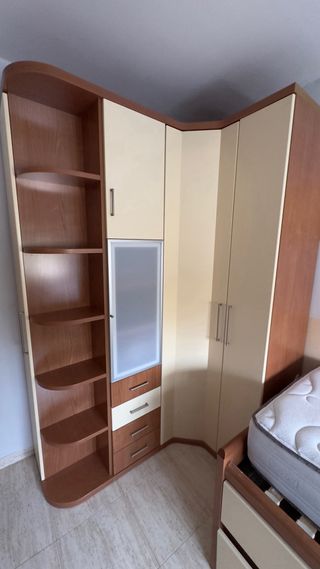 Armario esquinero + cama nido