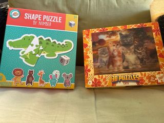 2 Puzzles : 3D Gatos + 6 mini puzzles