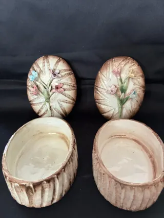 Juego 2 Joyeros Capodimonte Flores