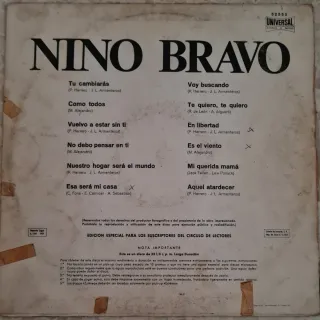 Vinilo Nino Bravo - Nacional Pop Rock