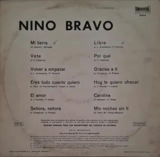 Vinilo Nino Bravo - Nacional Pop Rock