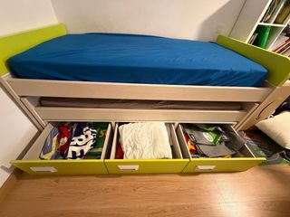 Cama Nido con Cajones y Colchones