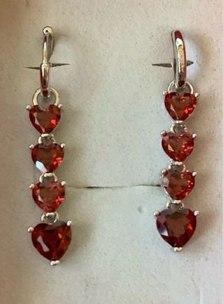 Pendientes Corazón Plata Doble Uso