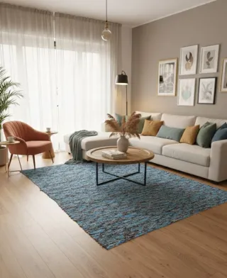 Alfombra Grande Algodón Multicolor