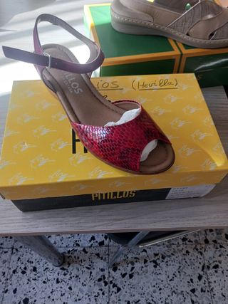 Sandalias Pitillos Rojas Talla 37