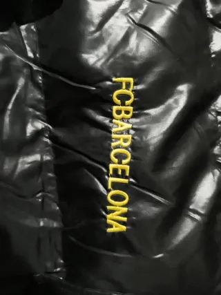 Chaqueta FC Barcelona Negra Brillante