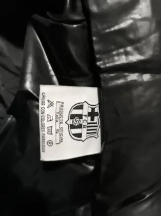 Chaqueta FC Barcelona Negra Brillante