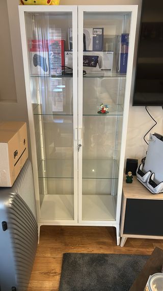 Vitrina expositora cristal y metal