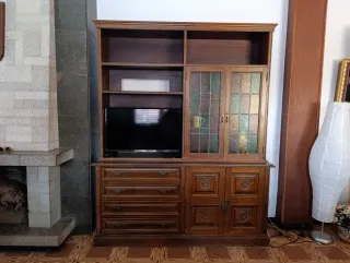 Mueble Comedor Madera Cristal 55 Años