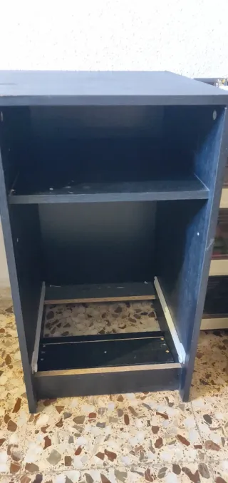 Escritorio negro madera