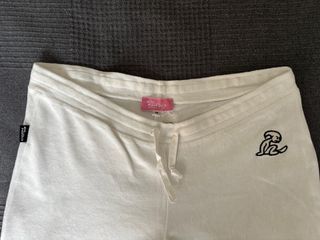 Pantalón deportivo blanco aterciopelado