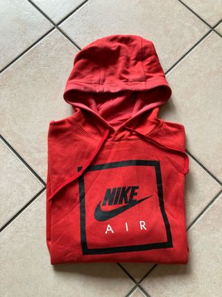 Felpa Nike Air con cappuccio rossa taglia L