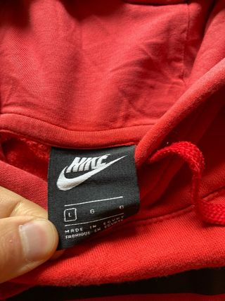 Felpa Nike Air con cappuccio rossa taglia L