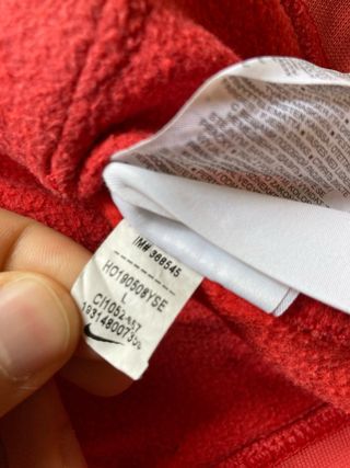 Felpa Nike Air con cappuccio rossa taglia L