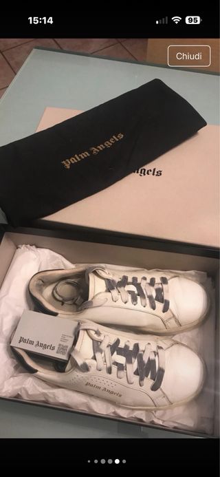 Sneakers Palm Angels bianche pelle 39