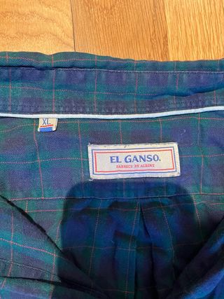 Camisa El Ganso XL Tartán Azul/Verde