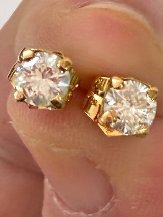 Pendientes Oro 18k Diamantes Naturales 0.99 Ct