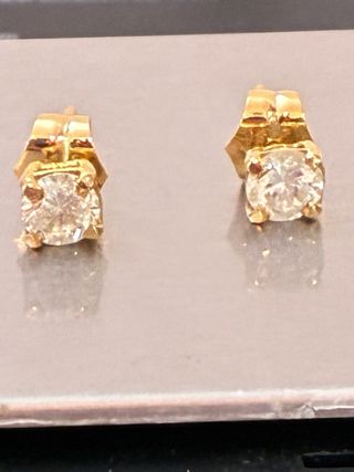 Pendientes Oro 18k Diamantes Naturales 0.99 Ct