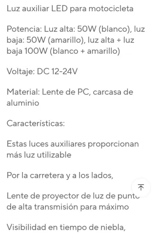 Antinieblas moto largo alcance