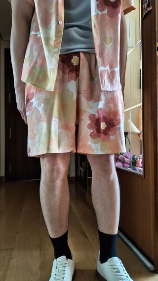 Conjunto Corto Flores Verano Hombre