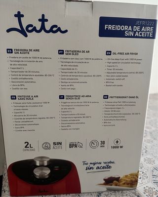 Freidora de Aire Jata 2L Nueva Sin Usar