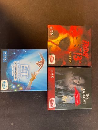 Pack 3 Juegos Cartas E.T., Viernes 13, Exorcista