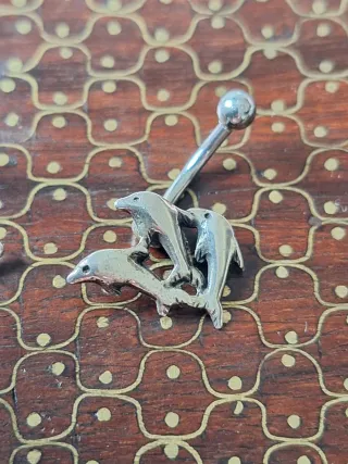 2 Pendientes Ombligo Plata 925